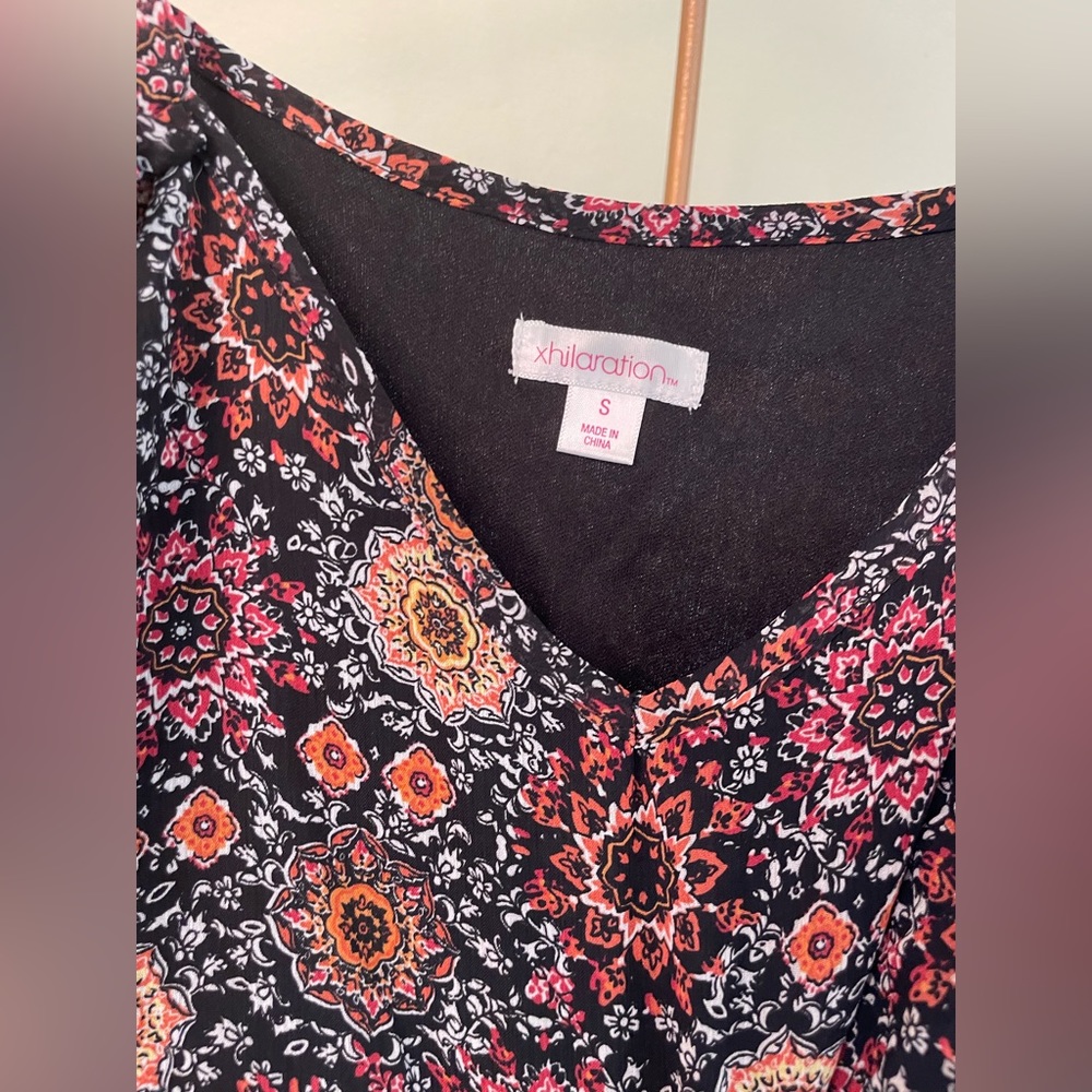 Flower pattern romper off the shoulder